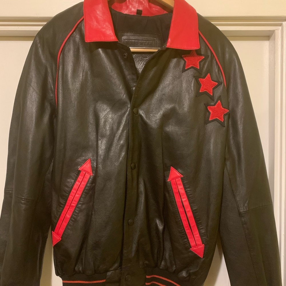 Michael Hoban Black Men’s M Lambskin Leather Coat